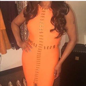 Banjul Vibrant Orange Dress